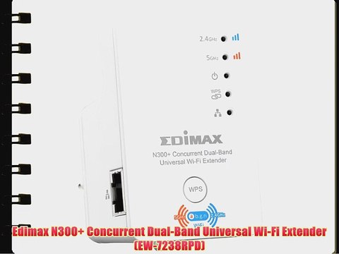 Edimax N300 Concurrent Dual-Band Universal Wi-Fi Extender (EW-7238RPD)