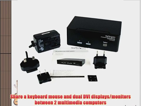 StarTech.com 2 Port Dual DVI USB KVM Switch with Audio and USB 2.0 Hub (SV231DD2DUA)