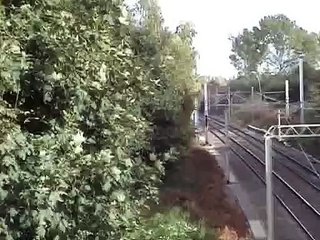 Steam trains on the main line in October 08