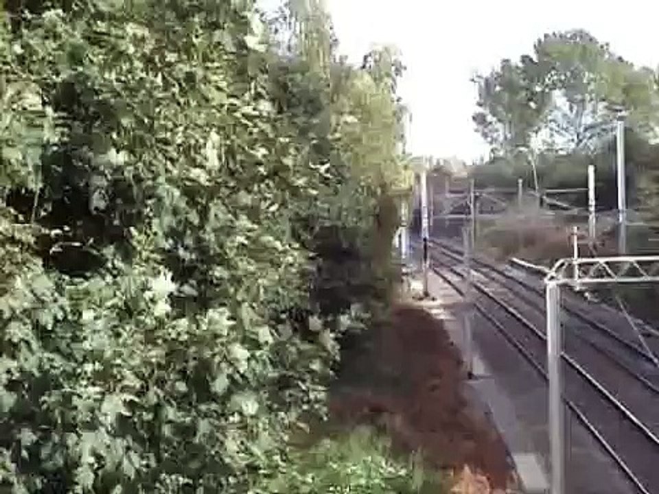 Steam trains on the main line in October 08