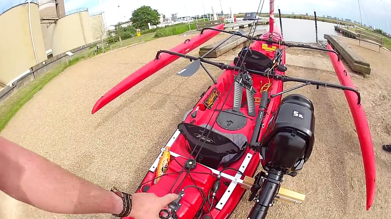 Hobie tandem island and a 5hp motor