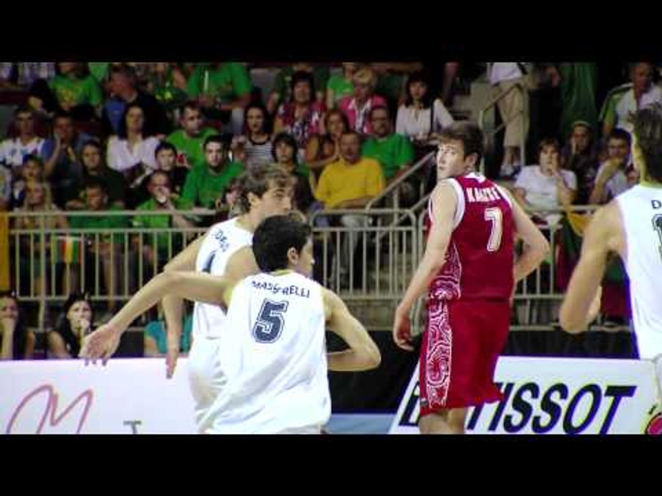 FIBAU19 - Kulagin buzzer beater at the end of the first half ARG v RUS