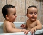 Twins Brothers Enjoying Bath Time || Funny Kids