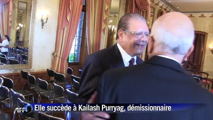 Maurice: la première femme présidente prête serment