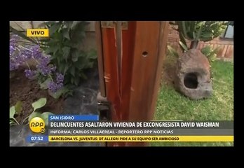 David Waisman: Asaltaron vivienda del ex ministro en San Isidro