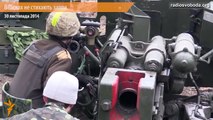 Украина.Правый Сектор карает артиллерийским огнем российских боевиков | Пески,Донецк