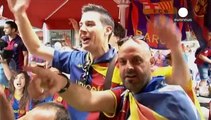 Thousands of fans in Berlin for Barcelona - Juventus Champions League Final