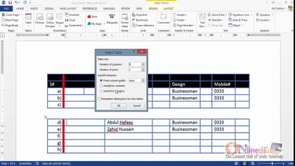 MS Word 2013 Tutorial in Urdu/Hindi (Part-08)