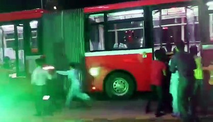 Educated young Uncivilized Donkeys of Pakistan travel in matro bus