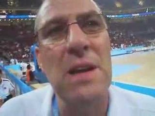 Backstage interview with coach Tom MAHER