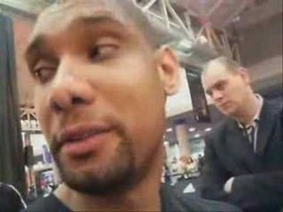 Back stage interview with Tim DUNCAN (USA)