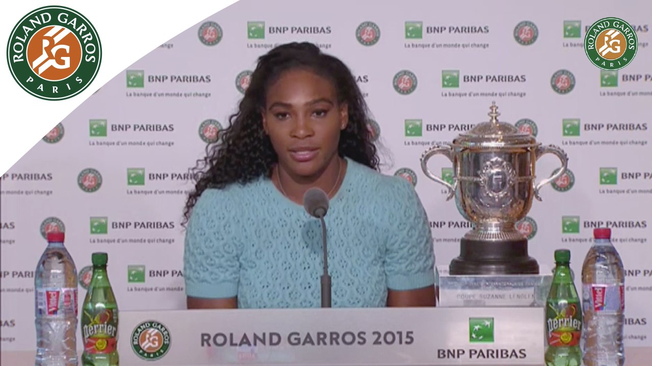 Conférence de presse Serena Williams Roland-Garros 2015 / Finale