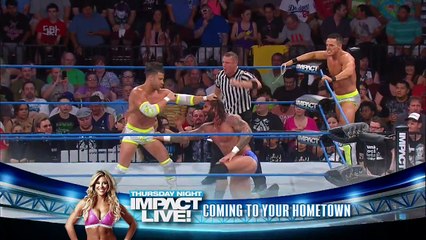 "Bro Mans" Robbie E and Jessie Godderz vs. James Storm and Gunner - July 4, 2013