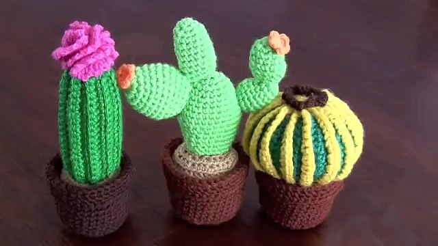 Cactus amigurumi (crochet): macetero tejido a crochet