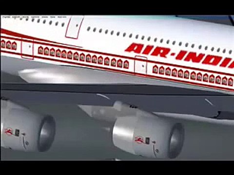 FSX Air India Air Bus A380 landing at San Fransico