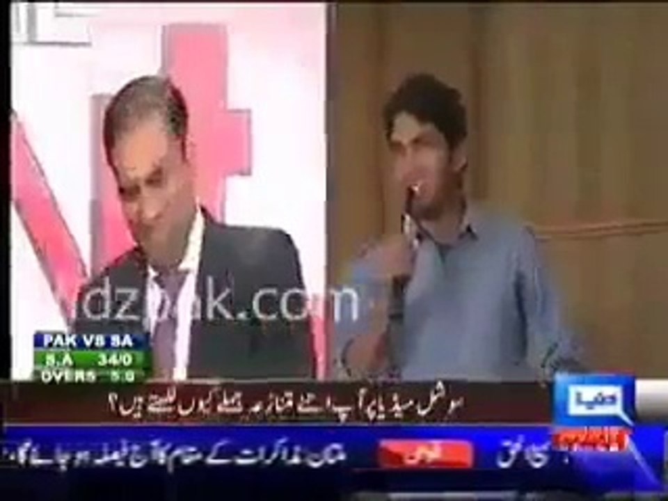 He is making fun of serious questions in Live Debate , Shame on Abdi Sher Ali