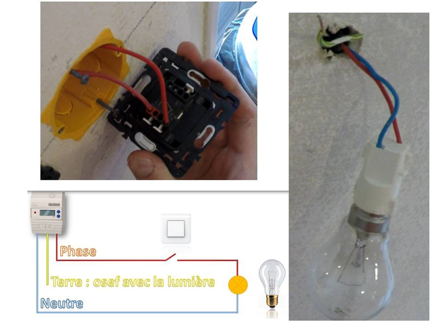 Cabler un interrupteur - Installer - brancher un interrupteur avec une lampe  : Un Ex No Life Bricole - Vidéo Dailymotion