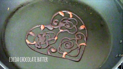 Pancake art - Lace Hearts + lace decor