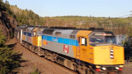 VIA Rail train #2, The Canadian at Sioux Lookout, Ontario