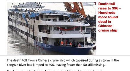 China News_ Death toll rises to 396 – Hundreds more found dead in Chinese cruise ship