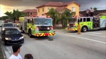 VIDEO EXCLUSIVO: Bomberos combaten enorme incendio forestal  en el SW de Miami