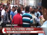 Rize'de Ölümlü kazanın sanığı serbest bırakılınca adliye savaş alanı oldu