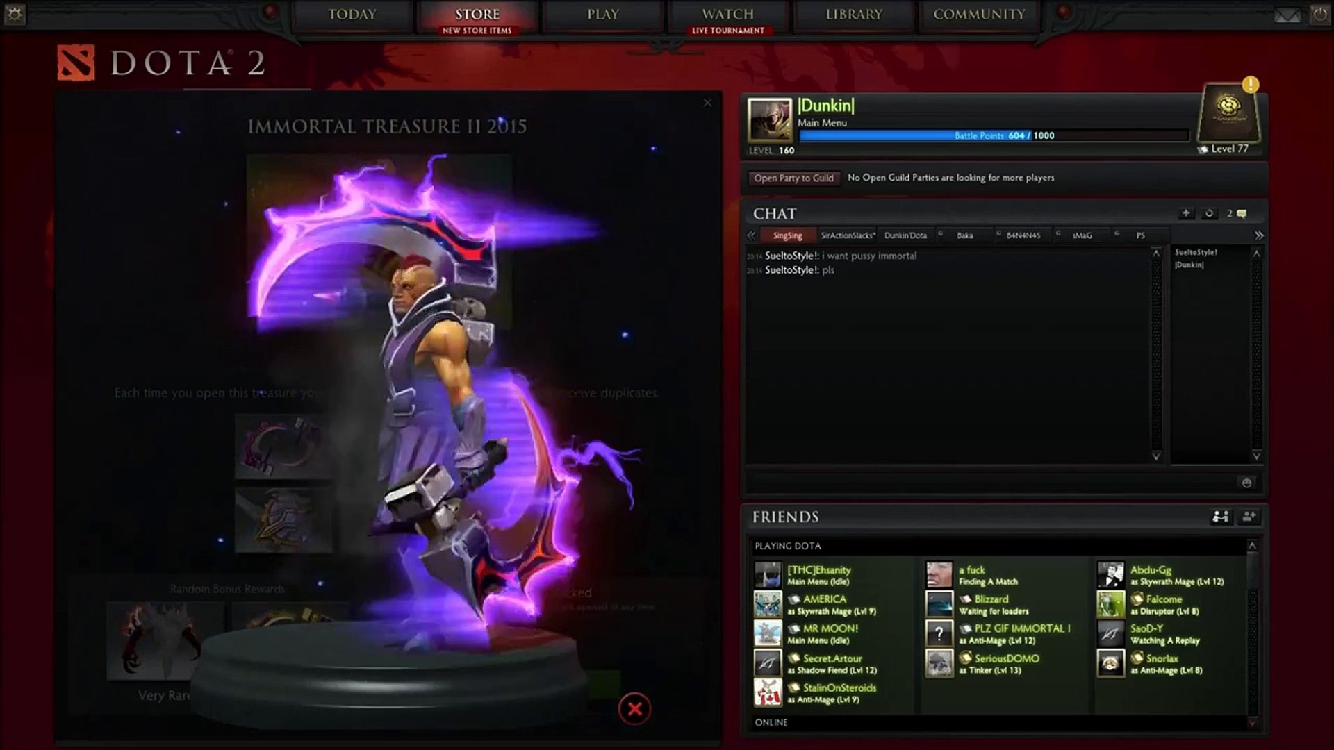 Dota 2 Immortal Treasure 2 Chest Opening Video Dailymotion