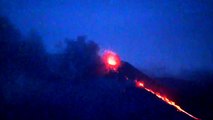Etna Eruption, May 14,  2015 Explosions & Lava Flow