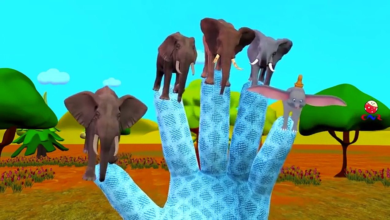 Finger Family Rhymes Crocodile Elephant Dinosaurs Cartoons - Finger Family Children Nursery Rhymes