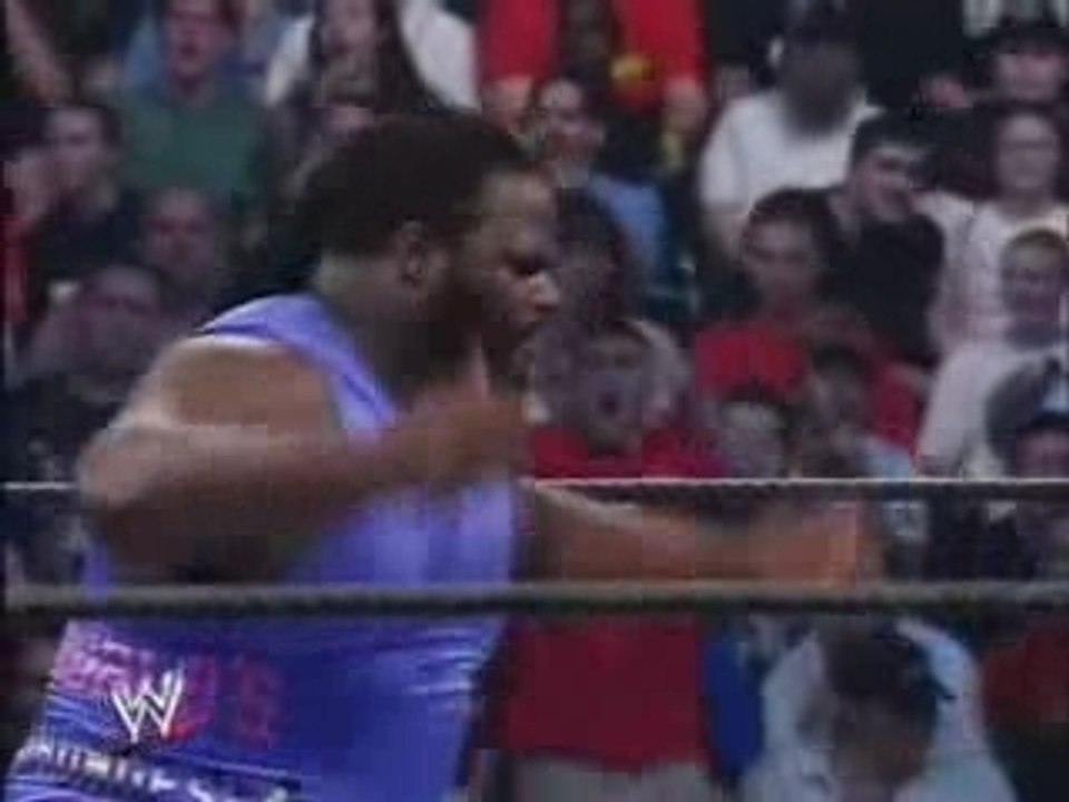 WWE- Brock Lesnar F-5 on Mark Henry