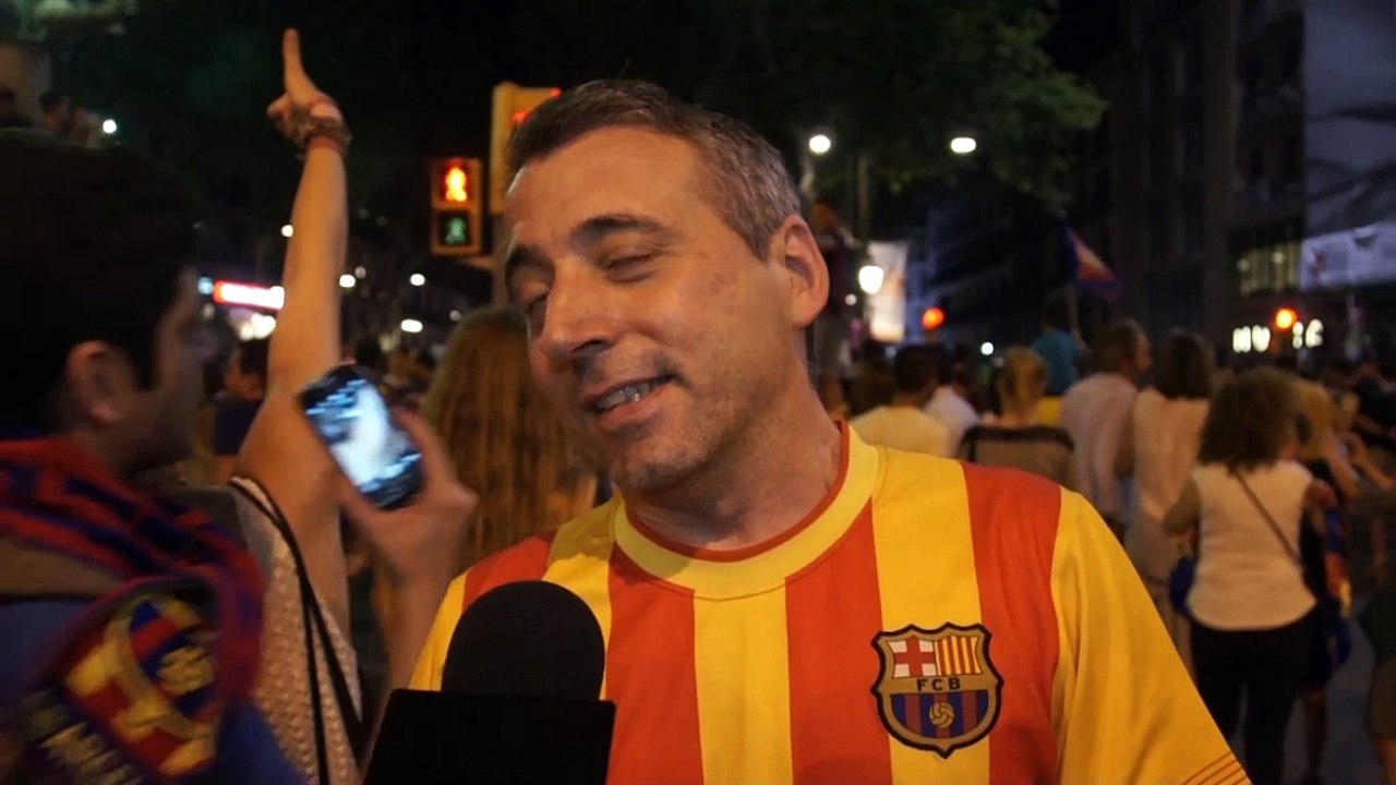 Canaletas se llena de blaugranas