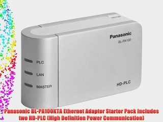 Panasonic BL-PA100KTA Ethernet Adaptor Starter Pack Includes two HD-PLC (High Definition Power