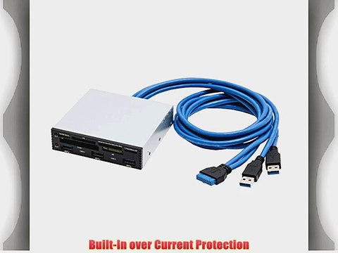 IO Crest USB 3.0 Interface 3.5-Inch or 5.25-Inch Multi I/O Front Panel with 3 Port USB 3.0