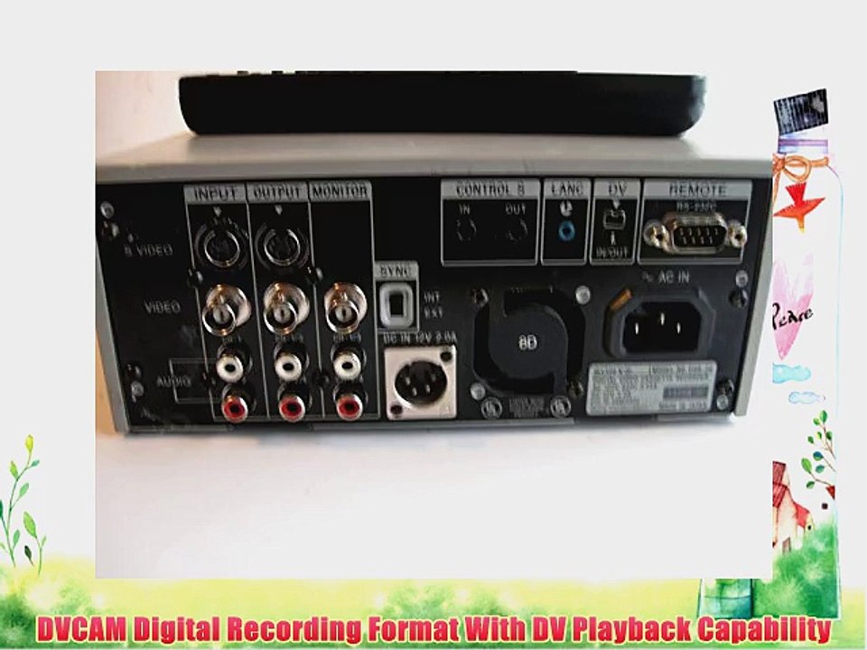 Sony DSR-20 DVCAM / DV / MiniDV VTR Player/Recorder