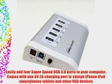 Tera Grand USB 3.0 4-Port Aluminum Hub with one 5V 2A Charging Port and 12V 2A Power Adapter