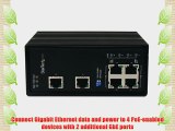 StarTech.com 6 Port Unmanaged Industrial Gigabit Ethernet Switch w/ 4 PoE  Ports