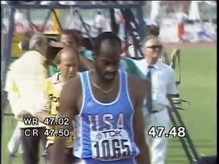 Closest Ever Finish!!Ed Moses-World Championships,Rome,1987. 400m.H.