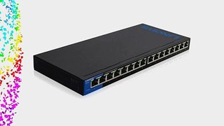 Linksys LGS116 16-Port Gigabit Ethernet Switch - 16 x RJ-45 - 10/100/1000Base-T - Desktop Wall