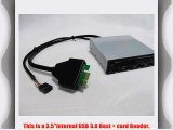 Huhushop(TM) 3.5 Front Panel PCI-E To USB 3.0 4 Port Hub Combo 2.0 Card Reader 4 Port