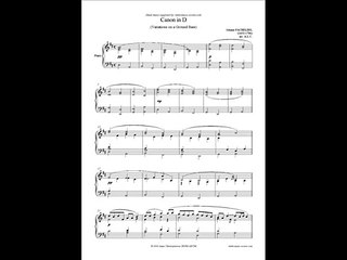Pachelbel Canon in D major Piano version
