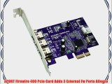 3PORT Firewire 400 Pcie Card Adds 3 External Fw Ports Allegro