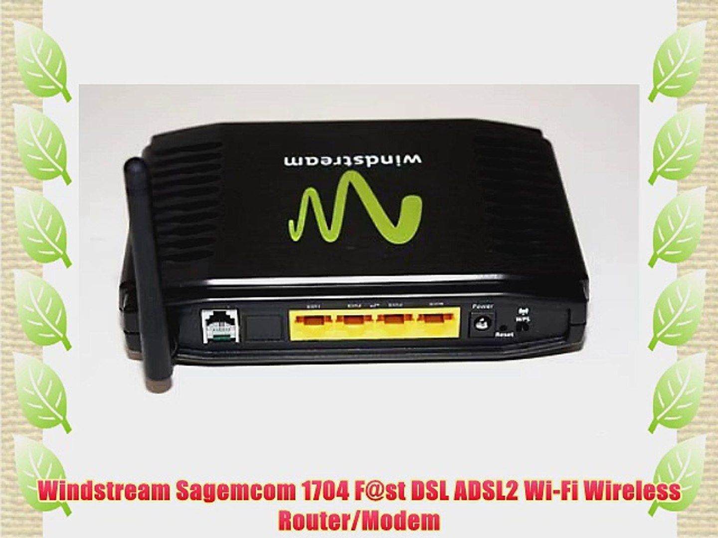 Windstream Sagemcom 1704 F@st DSL ADSL2 Wi-Fi Wireless Router/Modem - video  Dailymotion
