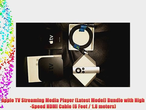 Apple TV Streaming Media Player (Latest Model) Bundle with High-Speed HDMI Cable (6 Feet /