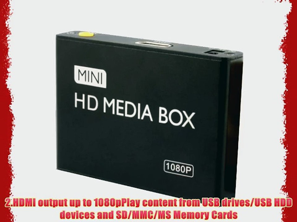 Full Hd 1080p Tv Digital Mini Media Player for Supporting Hd/mkv/blu-ray/dvd Movies From USB