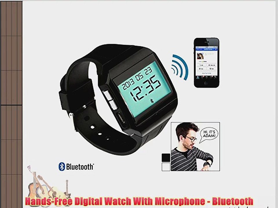 Hands-Free Digital Watch With Microphone - Bluetooth