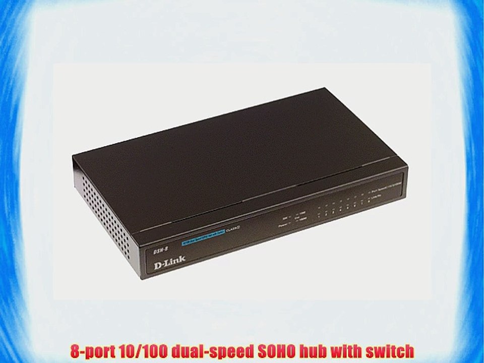 D-Link DSH-8 10/100Mbps Dual Speed SOHO Hub with Switch 8-Port