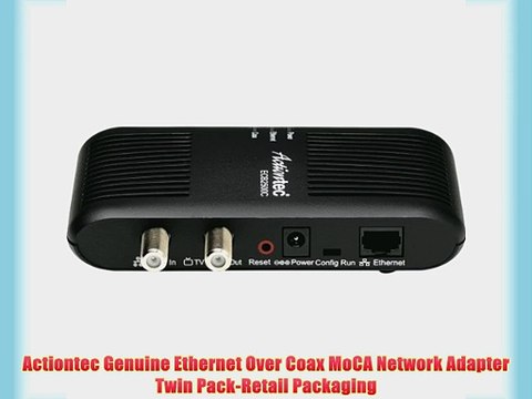 Actiontec Genuine Ethernet Over Coax MoCA Network Adapter Twin Pack-Retail Packaging