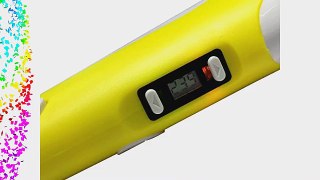 NEW 3D PRINTING PEN LCD LED DRAWING STEREOSCOPIC CRAFTS PRINTER DOODLER   FREE FILAMENTS (yellow)