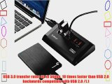 orico 3-Port USB 3.0 Hub with 2 5V 2.1A Charging-Port for iPad/iPhone/HTC/Blackberry Smartphone
