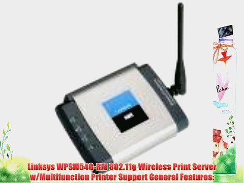 Linksys by Cisco Refurbished WPSM54G Wireless-G Print Server